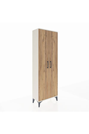 Arges Dolap Tek Raflı 2 Kapaklı Tek Askılı 60x30x182 Aytaşı-Çam