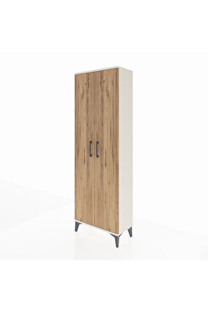Arges Dolap Tek Raflı 2 Kapaklı Tek Askılı 60x30x182 Aytaşı-Çam