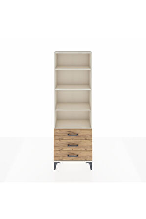 Arges Dolap 4 Raflı 3 Çekmeceli 60x30x182 Aytaşı-Çam