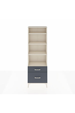 Arges Dolap 4 Raflı 2 Çekmeceli 60x30x182 Aytaşı-Antrasit