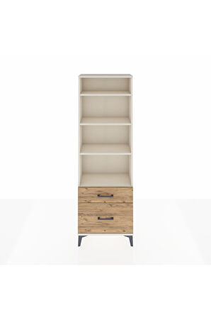 Arges Dolap 4 Raflı 2 Çekmeceli 60x30x182 Aytaşı-Çam