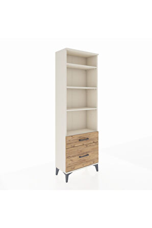 Arges Dolap 4 Raflı 2 Çekmeceli 60x30x182 Aytaşı-Çam