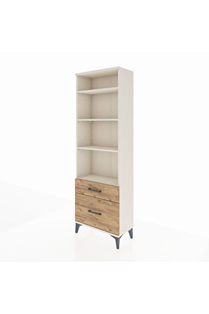 Arges Dolap 4 Raflı 2 Çekmeceli 60x30x182 Aytaşı-Çam
