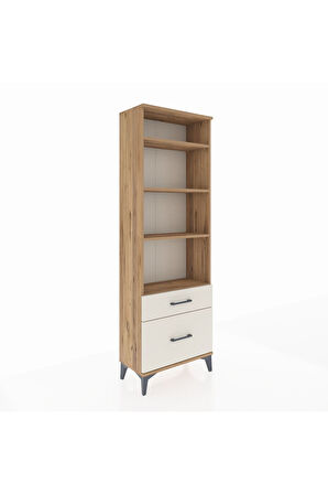 Arges Dolap 4 Raflı 2 Çekmeceli 60x30x182 Çam-Aytaşı