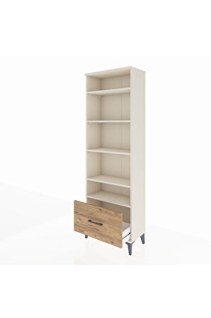 Arges Dolap 5 Raflı Tek Çekmeceli 60x30x182 Aytaşı-Çam