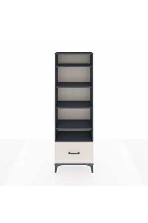 Arges Dolap 5 Raflı Tek Çekmeceli 60x30x182 Antrasit-Aytaşı