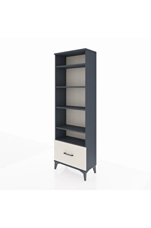 Arges Dolap 5 Raflı Tek Çekmeceli 60x30x182 Antrasit-Aytaşı