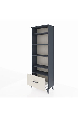 Arges Dolap 5 Raflı Tek Çekmeceli 60x30x182 Antrasit-Aytaşı