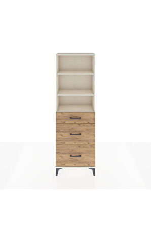 Arges Dolap 3 Raflı 3 Çekmeceli 60x30x182 Aytaşı-Çam