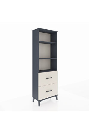 Arges Dolap 3 Raflı 2 Çekmeceli 60x30x182 Antrasit-Aytaşı