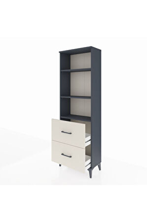 Arges Dolap 3 Raflı 2 Çekmeceli 60x30x182 Antrasit-Aytaşı