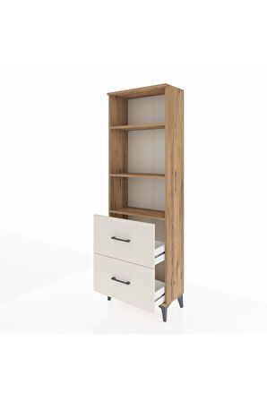 Arges Dolap 3 Raflı 2 Çekmeceli 60x30x182 Çam-Aytaşı
