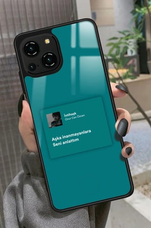 Reeder S23 Pro Max Uyumlu Şarkı Sözü Tasarımlı Parlak Silikon Kılıf