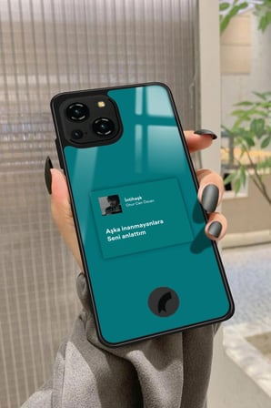 Reeder S23 Pro Max Uyumlu Şarkı Sözü Tasarımlı Parlak Silikon Kılıf