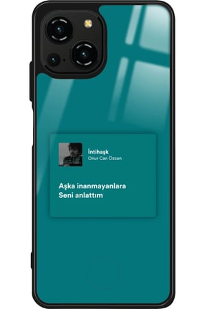 Reeder S23 Pro Max Uyumlu Şarkı Sözü Tasarımlı Parlak Silikon Kılıf