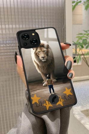 Reeder S23 Pro Max Uyumlu Aslan Tasarımlı Parlak Silikon Kılıf