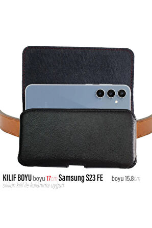 Samsung S23 FE Uyumlu Kemer Kılıfı Kapaklı Bel Kılıfı (2 BOY)