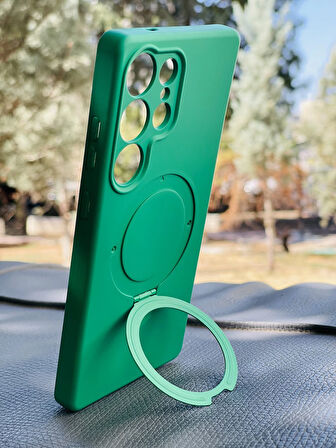 Samsung Galaxy S24 Ultra Kılıf MgSafe Özellikli Standlı Pastel Renkler Azn-Reggal