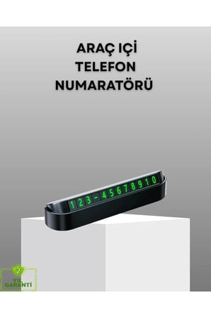 Gri Alüminyum Araç İçi Telefon Numaratörü – Dayanıklı, Modern ve Net Görünürlük Sağlayan Tasarım