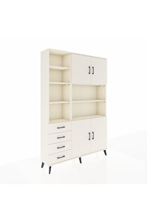 Arges Dolap 9 Raflı 4 Çekmeceli 4 Kapaklı 132x30x195 Aytaşı-Aytaşı/Aytaşı