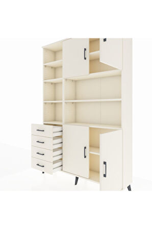 Arges Dolap 9 Raflı 4 Çekmeceli 4 Kapaklı 132x30x195 Aytaşı-Aytaşı/Aytaşı