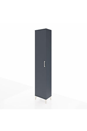 Arges Dolap 5 Raflı Tek Kapaklı 44x30x221 Antrasit-Antrasit