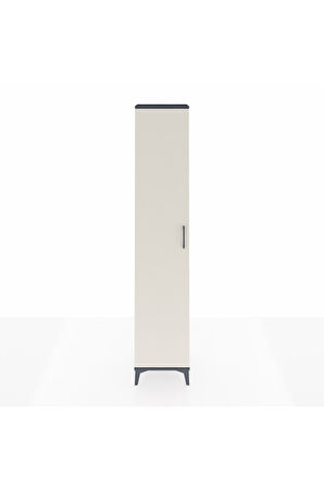 Arges Dolap 2 Raflı Tek Kapaklı Tek Askılı 44x30x221 Antrasit-Aytaşı