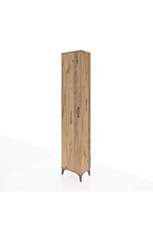 Arges Dolap 2 Raflı Tek Kapaklı Tek Askılı 44x30x221 Çam-Çam