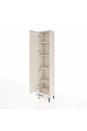 Arges Dolap 5 Raflı Tek Çekmeceli Tek Kapaklı 44x30x221 Aytaşı-Aytaşı
