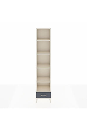 Arges Dolap 5 Raflı Tek Çekmeceli 44x30x221 Aytaşı-Antrasit