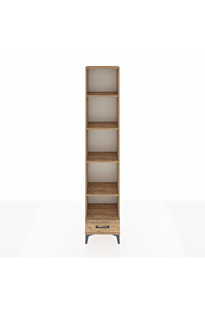 Arges Dolap 5 Raflı Tek Çekmeceli 44x30x221 Çam-Çam