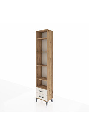 Arges Dolap 5 Raflı 2 Çekmeceli 44x30x221 Çam-Aytaşı