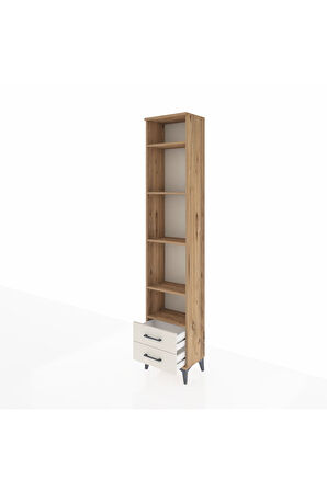Arges Dolap 5 Raflı 2 Çekmeceli 44x30x221 Çam-Aytaşı