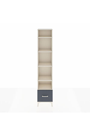 Arges Dolap 5 Raflı Tek Çekmeceli 44x30x221 Aytaşı-Antrasit