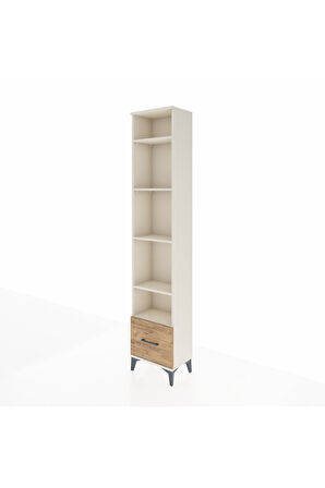 Arges Dolap 5 Raflı Tek Çekmeceli 44x30x221 Aytaşı-Çam