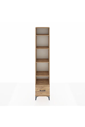 Arges Dolap 5 Raflı Tek Çekmeceli 44x30x221 Çam-Çam