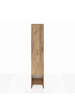 Arges Dolap 2 Raflı Tek Kapaklı Tek Askılı 44x30x221 Çam-Çam