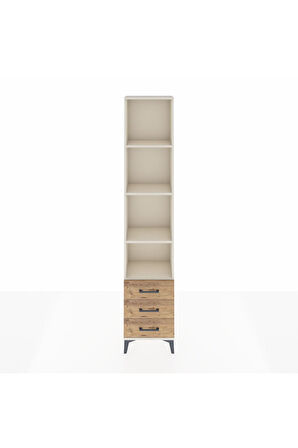 Arges Dolap 4 Raflı 3 Çekmeceli 44x30x221 Aytaşı-Çam