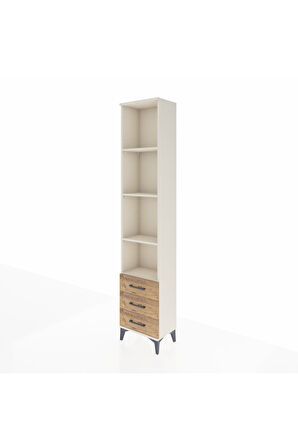 Arges Dolap 4 Raflı 3 Çekmeceli 44x30x221 Aytaşı-Çam