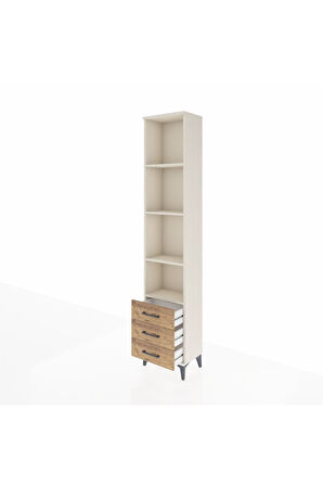 Arges Dolap 4 Raflı 3 Çekmeceli 44x30x221 Aytaşı-Çam