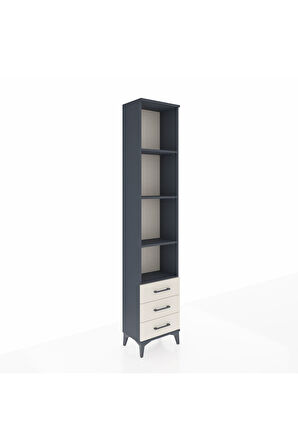 Arges Dolap 4 Raflı 3 Çekmeceli 44x30x221 Antrasit-Aytaşı