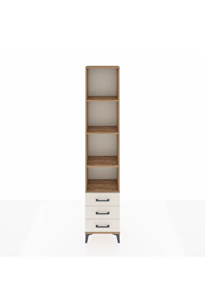 Arges Dolap 4 Raflı 3 Çekmeceli 44x30x221 Çam-Aytaşı