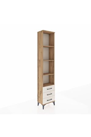 Arges Dolap 4 Raflı 3 Çekmeceli 44x30x221 Çam-Aytaşı