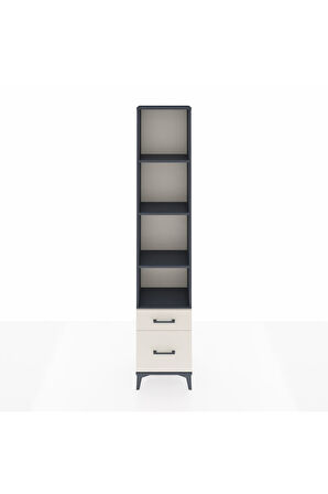 Arges Dolap 4 Raflı 2 Çekmeceli 44x30x221 Antrasit-Aytaşı