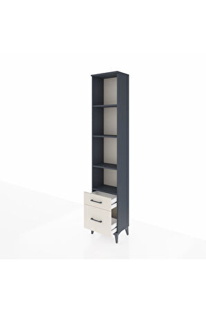 Arges Dolap 4 Raflı 2 Çekmeceli 44x30x221 Antrasit-Aytaşı