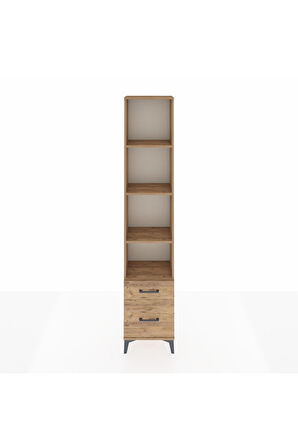 Arges Dolap 4 Raflı 2 Çekmeceli 44x30x221 Çam-Çam