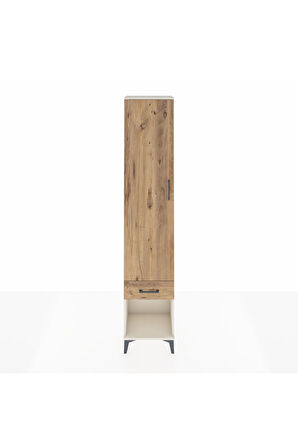 Arges Dolap 2 Raflı Tek Çekmeceli Tek Askılı 44x30x221 Aytaşı-Çam
