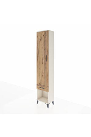 Arges Dolap 2 Raflı Tek Çekmeceli Tek Askılı 44x30x221 Aytaşı-Çam
