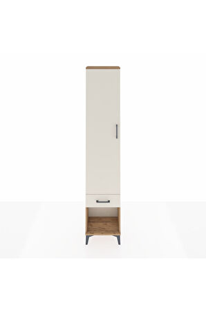 Arges Dolap 2 Raflı Tek Çekmeceli Tek Askılı 44x30x221 Çam-Aytaşı