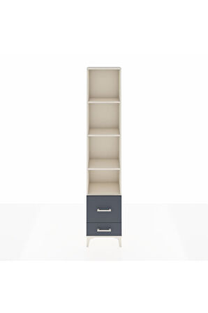 Arges Dolap 4 Raflı 2 Çekmeceli 44x30x221 Aytaşı-Antrasit